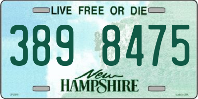 NH license plate 3898475