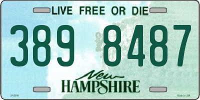 NH license plate 3898487