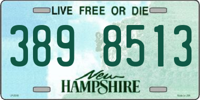 NH license plate 3898513
