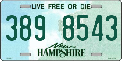 NH license plate 3898543