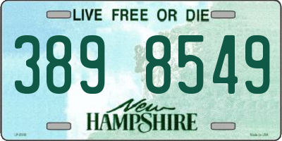 NH license plate 3898549