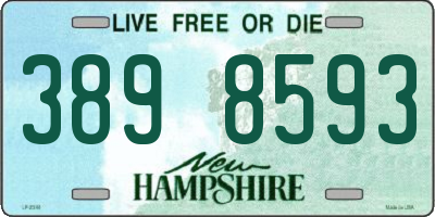 NH license plate 3898593