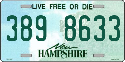 NH license plate 3898633