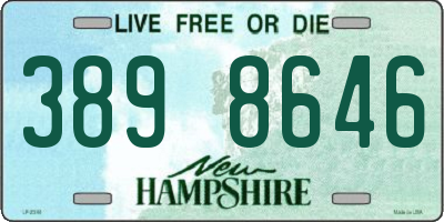 NH license plate 3898646