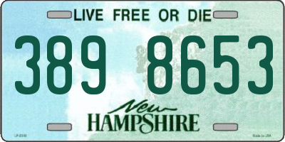 NH license plate 3898653