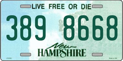 NH license plate 3898668