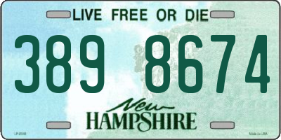 NH license plate 3898674