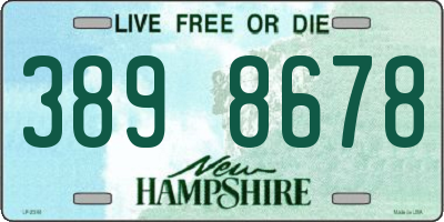 NH license plate 3898678