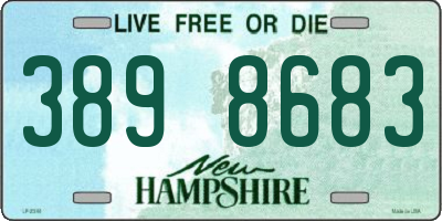 NH license plate 3898683