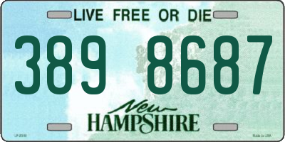 NH license plate 3898687