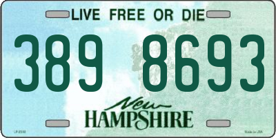NH license plate 3898693