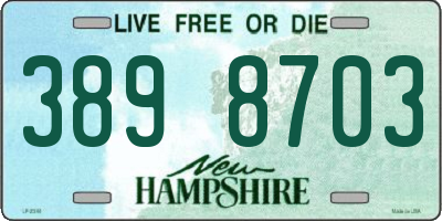 NH license plate 3898703