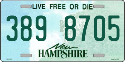 NH license plate 3898705