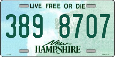 NH license plate 3898707