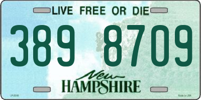 NH license plate 3898709