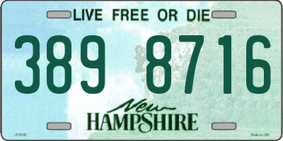 NH license plate 3898716
