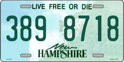 NH license plate 3898718
