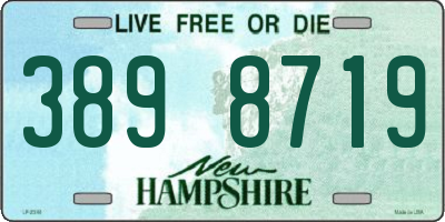 NH license plate 3898719