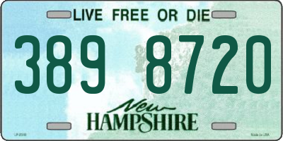 NH license plate 3898720