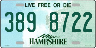 NH license plate 3898722
