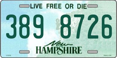 NH license plate 3898726