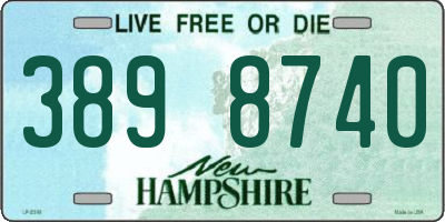 NH license plate 3898740