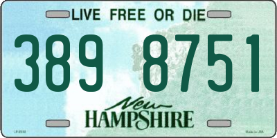 NH license plate 3898751