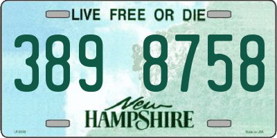 NH license plate 3898758