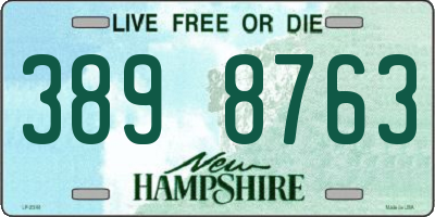NH license plate 3898763