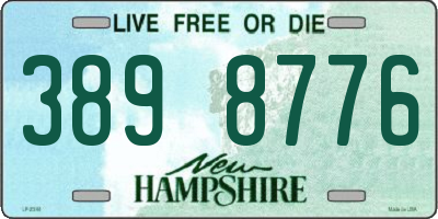 NH license plate 3898776