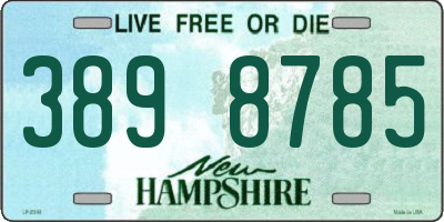 NH license plate 3898785