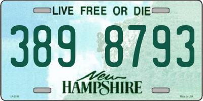 NH license plate 3898793