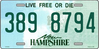 NH license plate 3898794