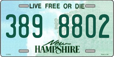 NH license plate 3898802