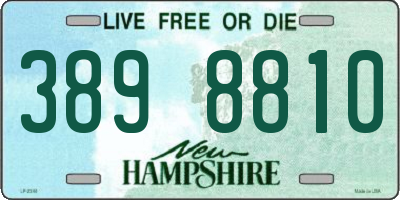 NH license plate 3898810