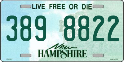 NH license plate 3898822