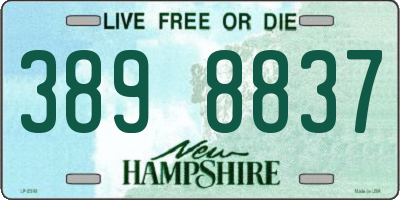 NH license plate 3898837