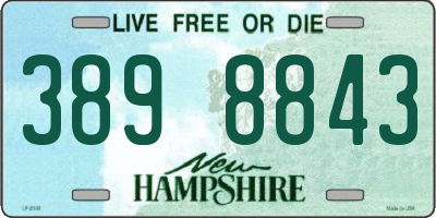 NH license plate 3898843