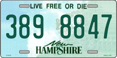 NH license plate 3898847