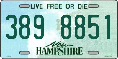 NH license plate 3898851