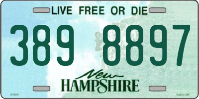NH license plate 3898897