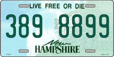 NH license plate 3898899