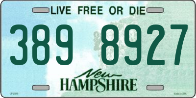 NH license plate 3898927