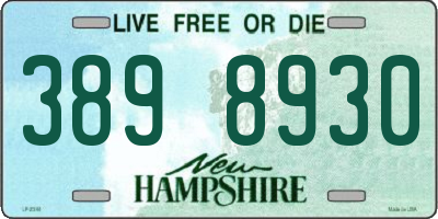 NH license plate 3898930