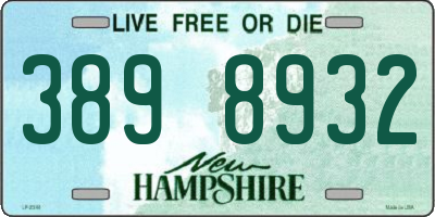 NH license plate 3898932
