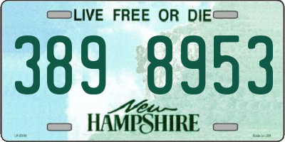 NH license plate 3898953