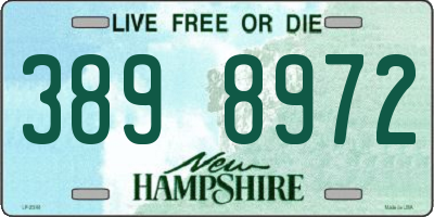 NH license plate 3898972