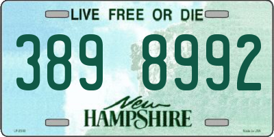 NH license plate 3898992