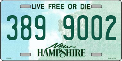 NH license plate 3899002