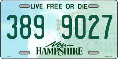 NH license plate 3899027